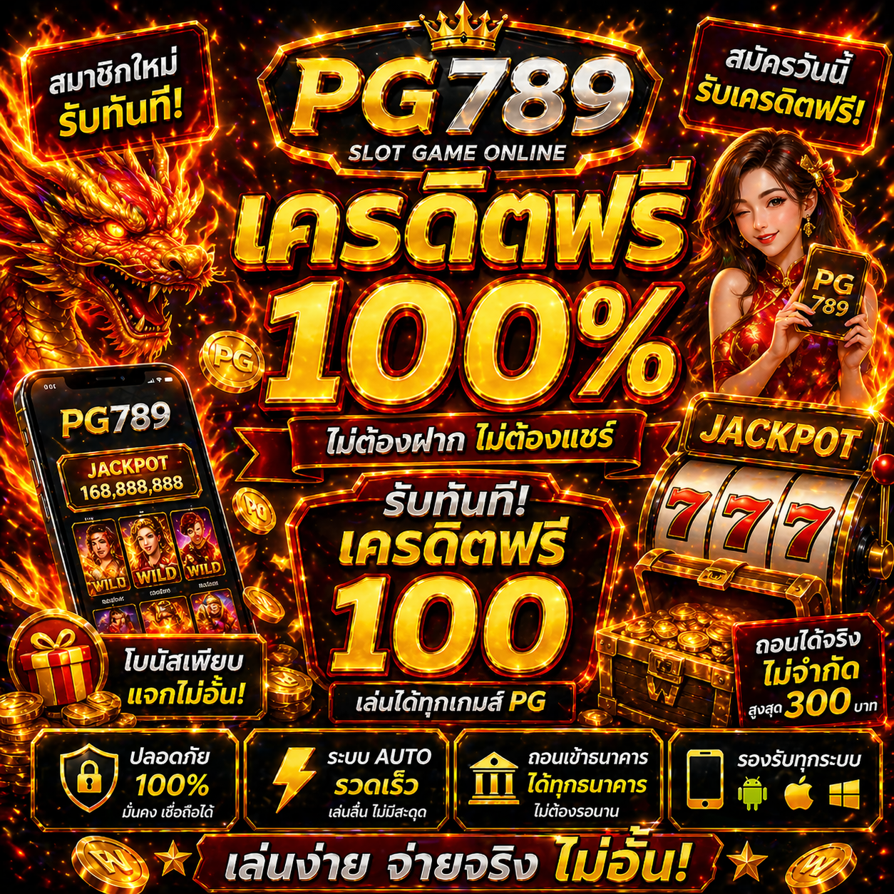 pg789เครดิตฟรี โปรสล็อตใหม่ล่าสุด ทดลองเล่นสล็อตฟรี