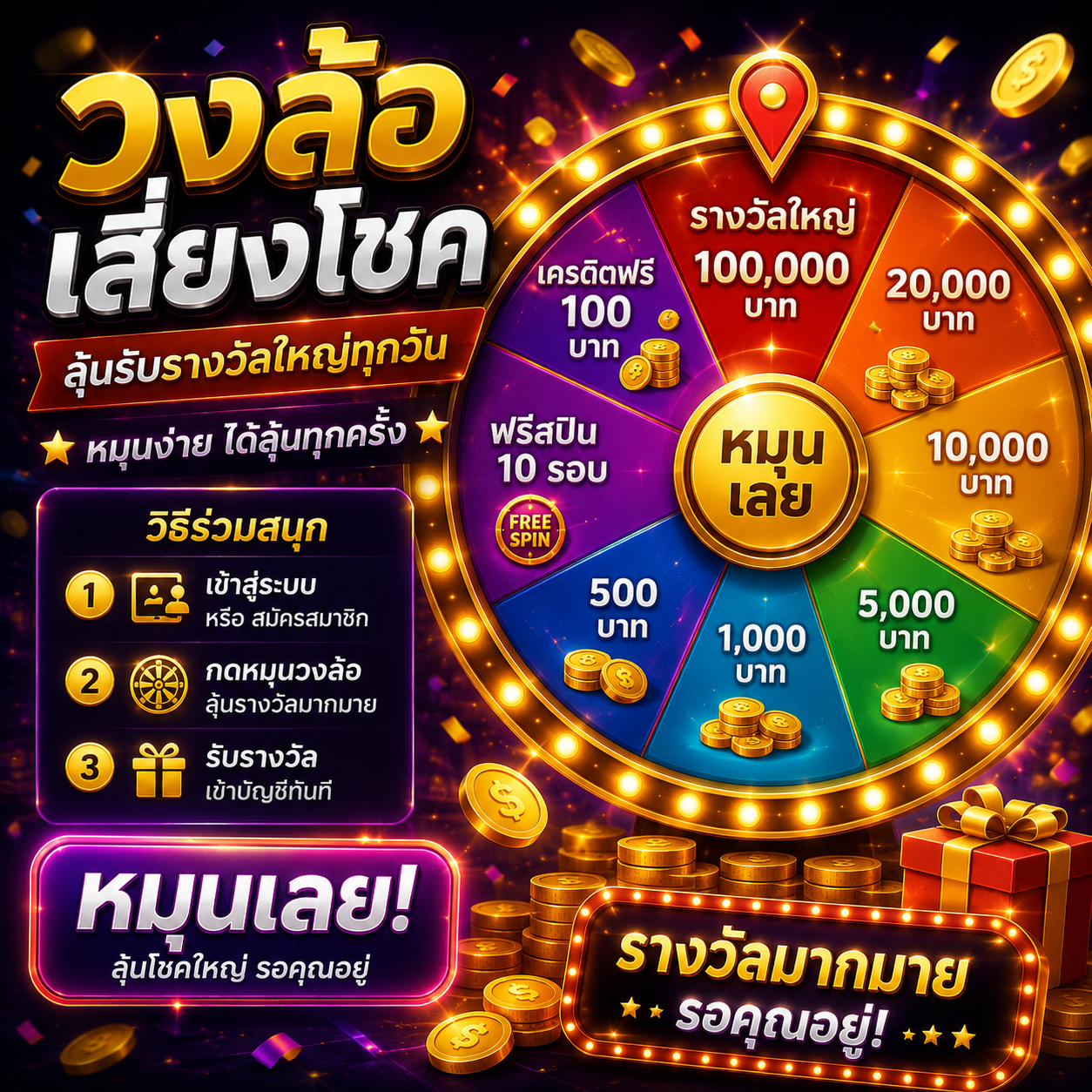 วงล้อเสี่ยงโชค เกมสุดฮิตแห่งยุคดิจิทัล สนุก ตื่นเต้น และลุ้นรางวัลได้ทุกเวลา 🎡