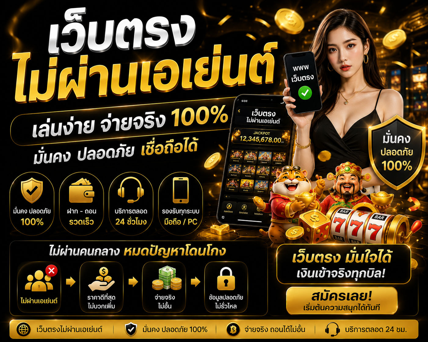 เว็บตรงไม่ผ่านเอเย่นต์ ทางเลือกใหม่ของสายเกมออนไลน์ เล่นไว ปลอดภัย รองรับทุกอุปกรณ์ 🚀